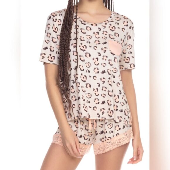 Leopard Print Pajama Set - Picture 1 of 3